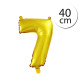 FUN RAG 4SGold-202951 Mini fóliový balón číslo 7 zlatý 40 cm, 1 ks
