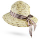 ChicStyle F99002 Dámský slaměný klobouk s mašlí, UNI, hnědý