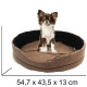DANITEX Oval-Comfortable 03 Pelech pro psa hnědý, 54,7 x 43,5 x 13 cm