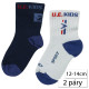 DAP Collection 9076 Kojenecké ponožky, 12-14cm, šedé, modré, 2 páry