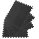 Eva 7643 Pěnový koberec 61,8 x 61,8 cm 4 ks, černá