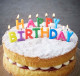 Sada tortových sviečok v tvare písmen, tortove sviečky Happy Birthday, tortove sviečky farebné, oslava narodenín, torta a sviečky