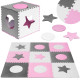 FunPlay FP-6054-1 Pěnové puzzle 60x60x1cm 9ks šedo-růžová