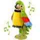 FunPlay 155685 Mluvící papoušek se stojanem, 23 cm, zelený