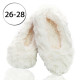LOOKeN SM-HL-767-WH4 Dětské pantofle, bačkůrky z ovčí vlny, 26-28 jednobarevné, bílá