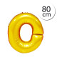 FUN RAG Gold-66314-O Mini fóliový balónek písmeno O zlatý, 80 cm, 1 ks