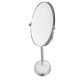 SISI 70395 Oboustranné zrcadlo se stojanem ve tvaru kruhu, 16 x 11 cm, kovové