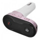 TFY 4673-pink CAR C8 FM transmitter Bluetooth, digitální displej, 87,5 - 108,0 MHz, MP3 WMA, PK, USB, růžová