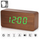 Budík drevená kocka, hodiny na tlesknutie, budík, hodinky, hodiny, budíky, digitálne hodiny, stolové hodiny