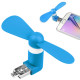 TFY MF360Blue Mini ventilátor USB Fan, s micro USB konektorem, modrý