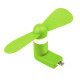 TFY, MF360-1-GR Mini ventilátor USB Fan, s Apple Lightning konektorem, zelený