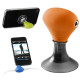 TFY No.3701-Orange Držák na telefon s přísavkou + rozdvojka na sluchátka oranžová