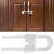 TFY No.7909 Bezpečnostní pojistka na dveře, Bezpečnostní zámek na dvířka skříní 1 ks, bílá 