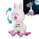 TFY NO.84422-rabbit Stolní lampa dětská, bílý zajíc na skateboardu