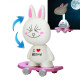 TFY NO.84422 Stolní lampa dětská, bílý zajíc na skateboardu