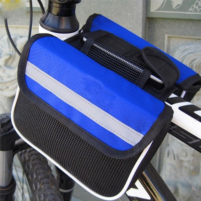 Cycle Adventure RW1A Cyklistická taška na rám kola 14x12x4cm, černo-modrá