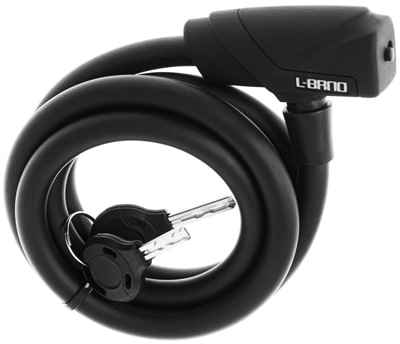 L-BRNO 5056 Zámek na kolo na klíč 150cm, černá