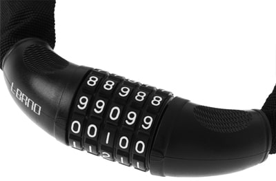 L-BRNO 5063 Zámek na kolo na kód, 100cm, černá