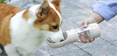 Purlov 21033 Cestovní láhev pro psa na vodukrmivo 200ml, bílá