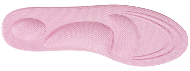 Anatomický tvar vložek do bot růžové
